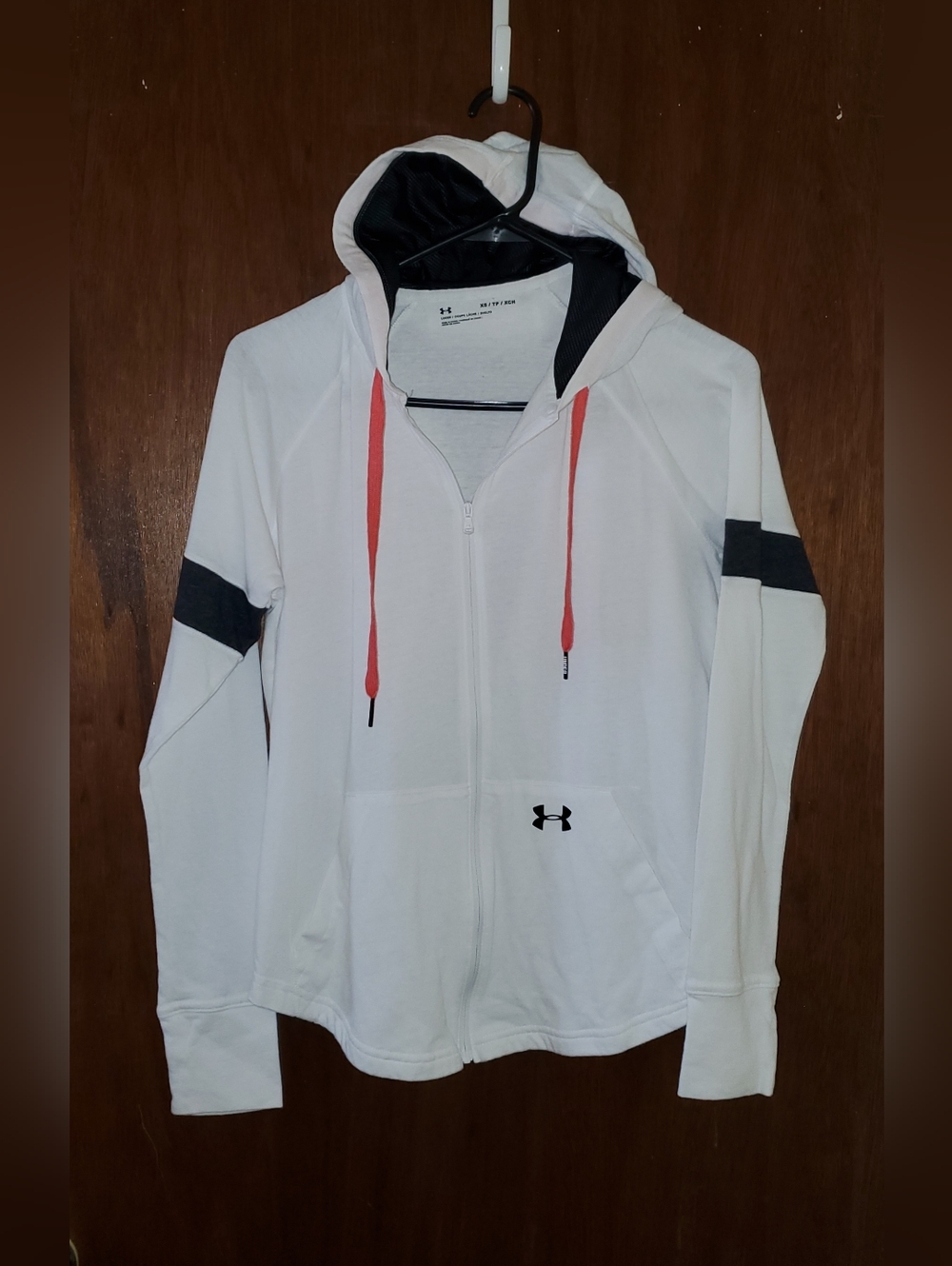 Under Armour White Knit Full-Zip Hoodie SZ Xs